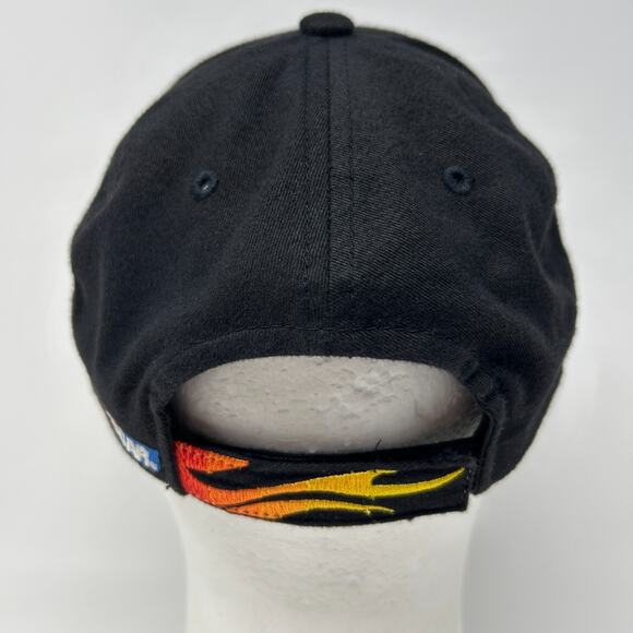 Vintage 90s Chevrolet Racing NASCAR Hat Baseball Cap Fire Chevy Black Strapback - Picture 3 of 9
